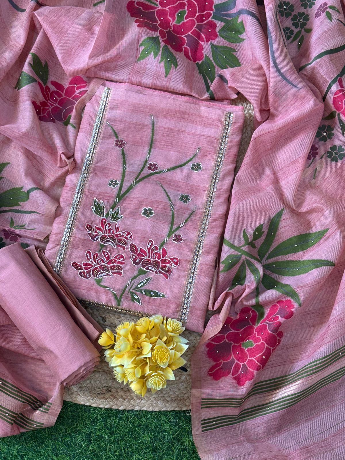 Jamdani Unstitched Salwar Set