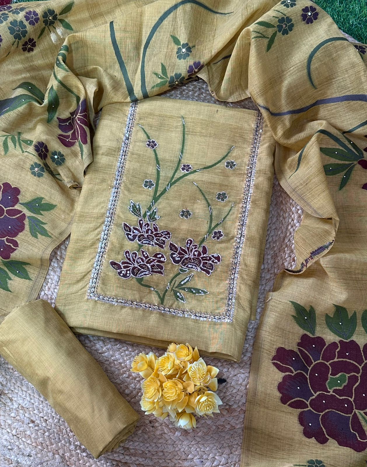 Jamdani Unstitched Salwar Set