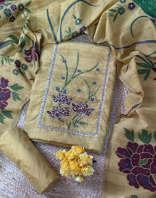 Jamdani Unstitched Salwar Set