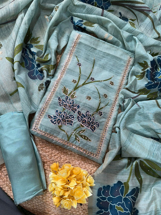 Jamdani Unstitched Salwar Set